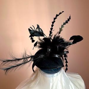 Black fascinator headband